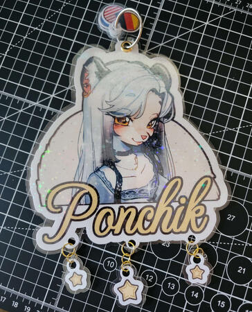 Furry Badge with Charms