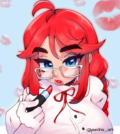 Bust, Full-color, Simple BG